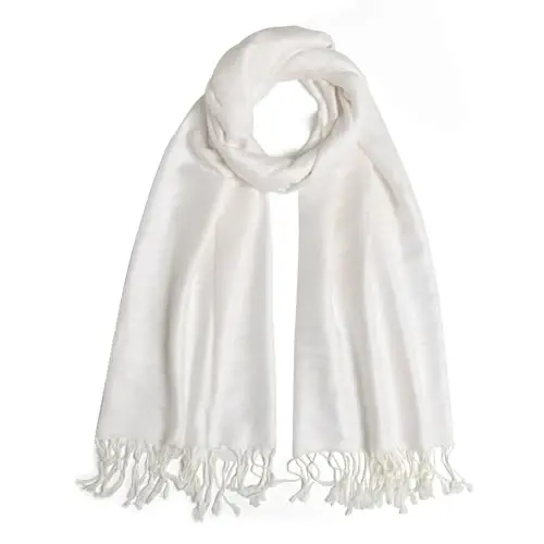 Ciormis Two Tone Silky Paisley PasModazoneina Shawl Scarf,Soft Women's Rave Jacquard PasModazoneinas Wrap Scarves - 1