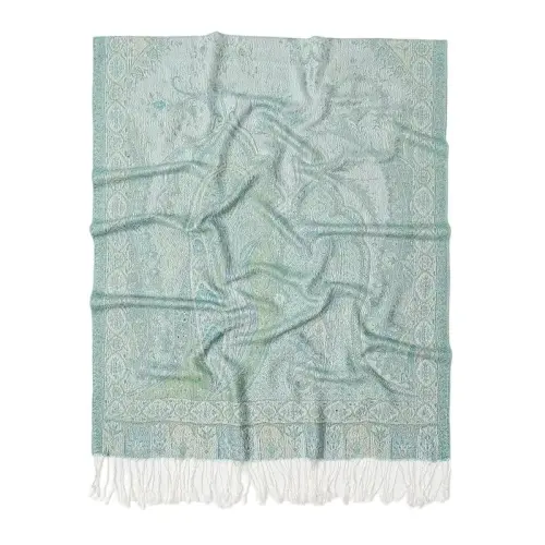 Ciormis Two Tone Silky Paisley PasModazoneina Shawl Scarf,Soft Women's Rave Jacquard PasModazoneinas Wrap Scarves - 3