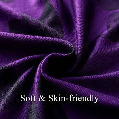 Ciormis Two Tone Silky Paisley PasModazoneina Shawl Scarf,Soft Women's Rave Jacquard PasModazoneinas Wrap Scarves - 5