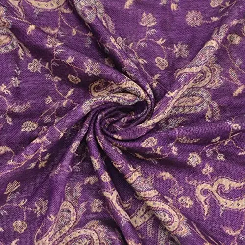 Ciormis Two Tone Silky Paisley PasModazoneina Shawl Scarf,Soft Women's Rave Jacquard PasModazoneinas Wrap Scarves - 5