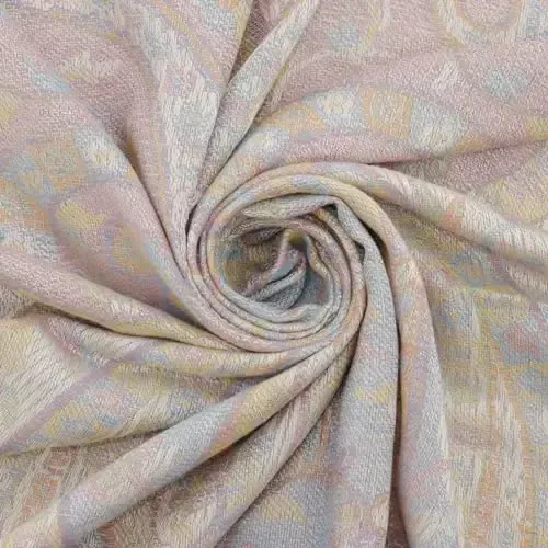 Ciormis Two Tone Silky Paisley PasModazoneina Shawl Scarf,Soft Women's Rave Jacquard PasModazoneinas Wrap Scarves - 2