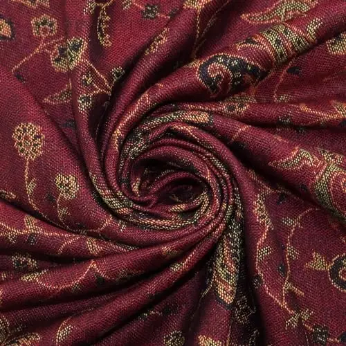 Ciormis Two Tone Silky Paisley PasModazoneina Shawl Scarf,Soft Women's Rave Jacquard PasModazoneinas Wrap Scarves - 2