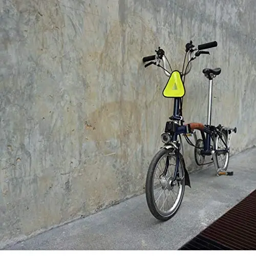 Vincita Reflective Yield Symbol with Velcro Strap - High Visibility for Safety at Night - Safety Reflector for Bike Rack, Backpack, Car Rack - Bicycle Reflective Accessories - 4