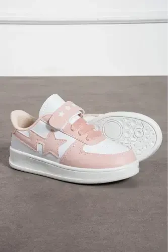 Cırtlı Spor Okul Ayakkabısı-Beyaz - GALYA SHOES (1)