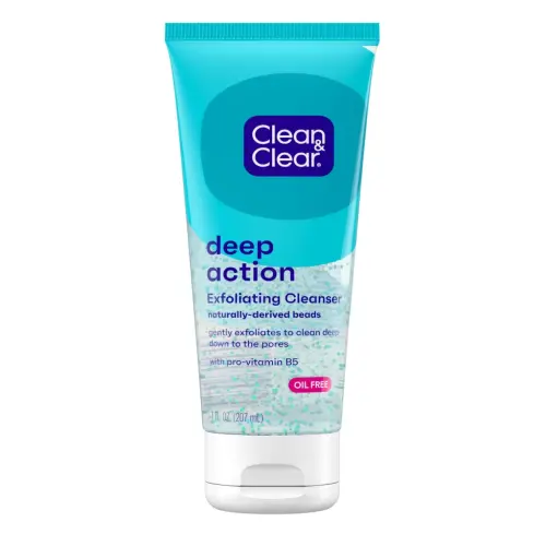 Clean Clear Oil-Free Deep Action Exfoliating Acne Face Scrub, Facial Cleanser and Wash, 7 oz - 1
