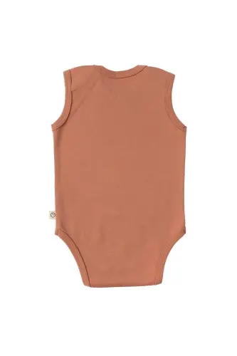 Çıtçıtlı Atlet Bebek Pembe Organik Pamuk Gusto Baskılı - Pembe - LITTLE GUSTO (1)