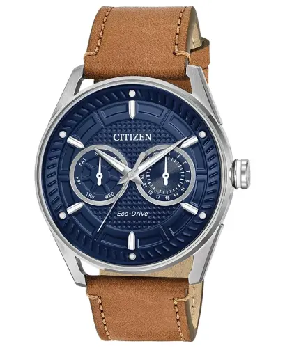 Citizen Eco-Drive Erkek Kahverengi Deri Kayışlı 42mm Sürüş Saati-Kahverengi - 1