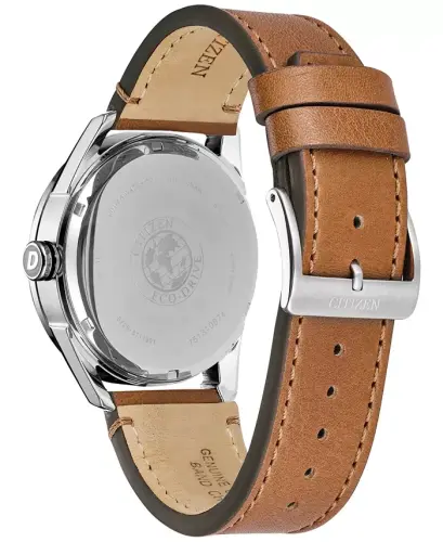 Citizen Eco-Drive Erkek Kahverengi Deri Kayışlı 42mm Sürüş Saati-Kahverengi - 4