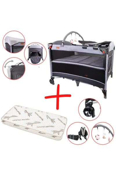 City Anne Yonı Park Yotoq O'yin Parki Beshik 70x110 - DOONA