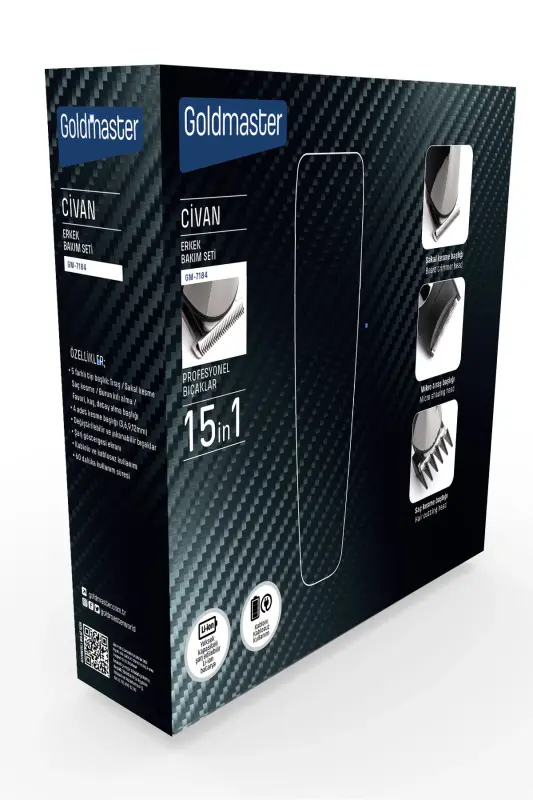 Civan 10 in 1 Stand-Up Zero Hair Beard Ear Nose Corded Cordless Men's Grooming Set - 8