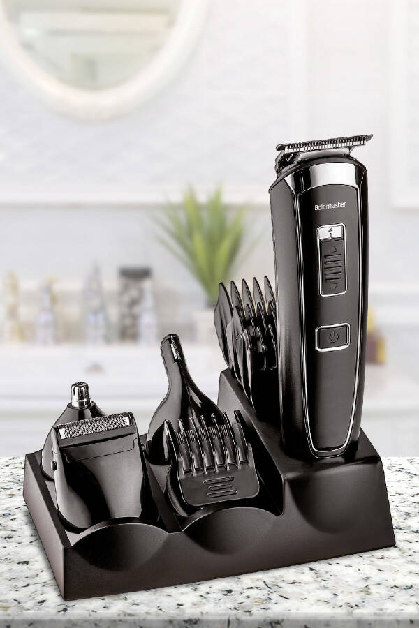 Civan 10 in 1 Stand-Up Zero Hair Beard Ear Nose Corded Cordless Men's Grooming Set - 31