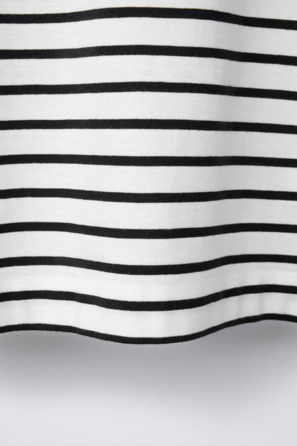 BANTLI ÇİZGİLİ T-SHIRT-Çi̇zgi̇li̇ - 4