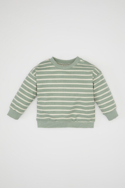 Çizgili Bebek Sweatshirt D0699A524AU - 1