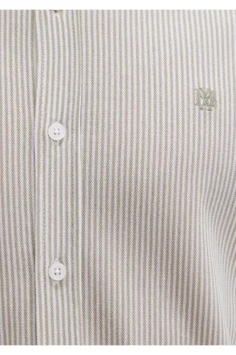 Çizgili Haki Gömlek Slim Fit / Dar Kesim 0211402-91332-Renkli - 7