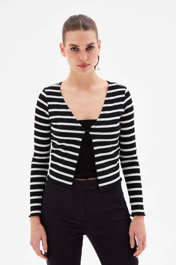 Çizgili Hırka-101 - 1