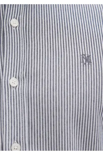 Çizgili Lacivert Gömlek Slim Fit / Dar Kesim 0211402-91331-Lacivert - 7