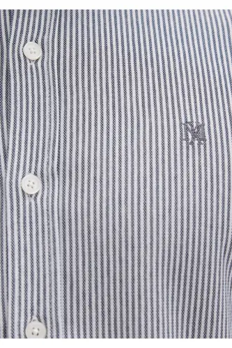 Gestreiftes dunkelblaues Hemd Slim Fit / Slim Fit 0211402-91331 - Lacivert-91331 - 7