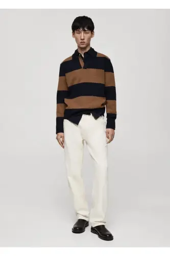 Çizgili polo kazak - MANGO MAN (1)