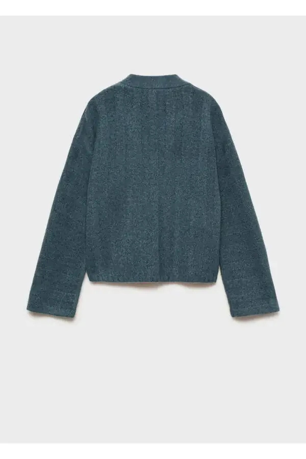 Çizgili triko hırka - 3