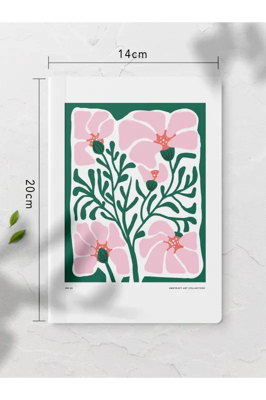 Çizgisiz Defter, Botanik İllustrasyon Notebook 4 Adet, Akıl Defteri, Not Defteri, 64 Sayfa 14*21cm-Botanik - 5