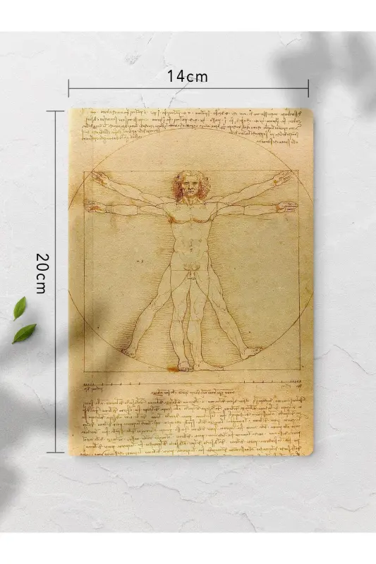 Çizgisiz Defter, Leonardo Da Vinci Notebook 4 Adet, Not Defteri, Sanat Defter, 64 Sayfa 14*21cm-Da Vinci - 5