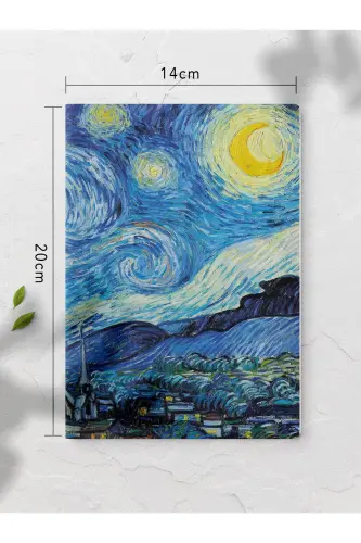 Çizgisiz Defter, Modern Sanat Temalı Notebook 4 Adet, Not Defteri, 64 Sayfa 14*21cm-Sanat - 5