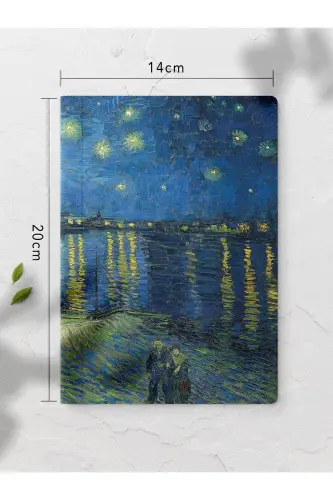 Çizgisiz Defter, Modern Sanat Temalı Notebook 4 Adet, Not Defteri, 64 Sayfa 14*21cm-Sanat - 5