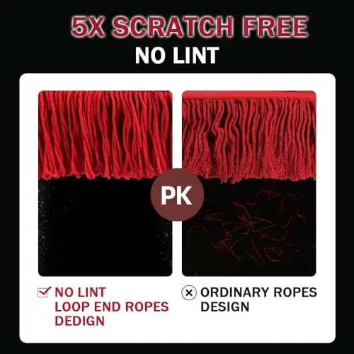 Car Duster Exterior Scratch Free,Car Dust Brush with Extendable Telescoping Handle to Remove Pollen,Dusters for Truck,RV and Motorcycle,Large Mop Head, Wax Cotton Hair，Auto Care - 5