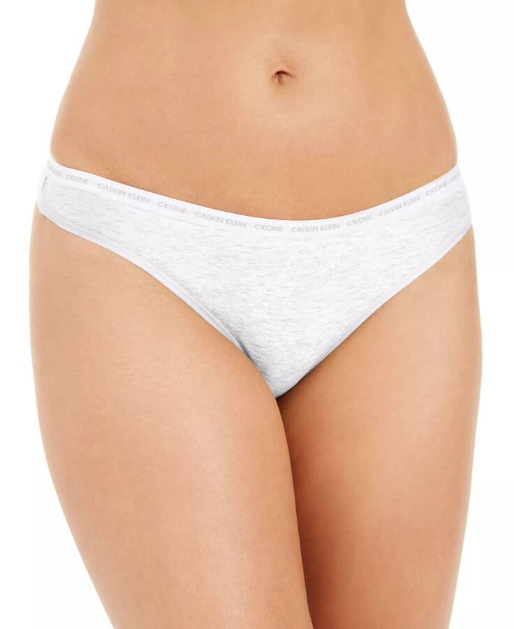 CK One Cotton Singles Thong Underwear QD3783 White - 1