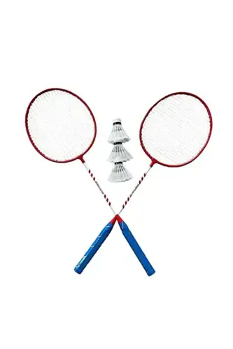 CKSpor Çantalı Badminton Seti – 2 Adet Raket ve 3 Adet Toplu Badminton Raketi Seti-kırmızı - SLİPT (1)