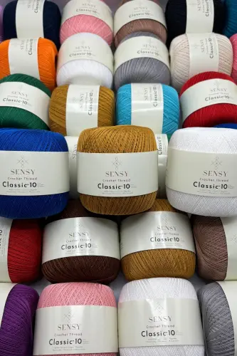 Classic 10 Crochet Thread 100% Mercerized Cotton Knitting Yarn, - 7