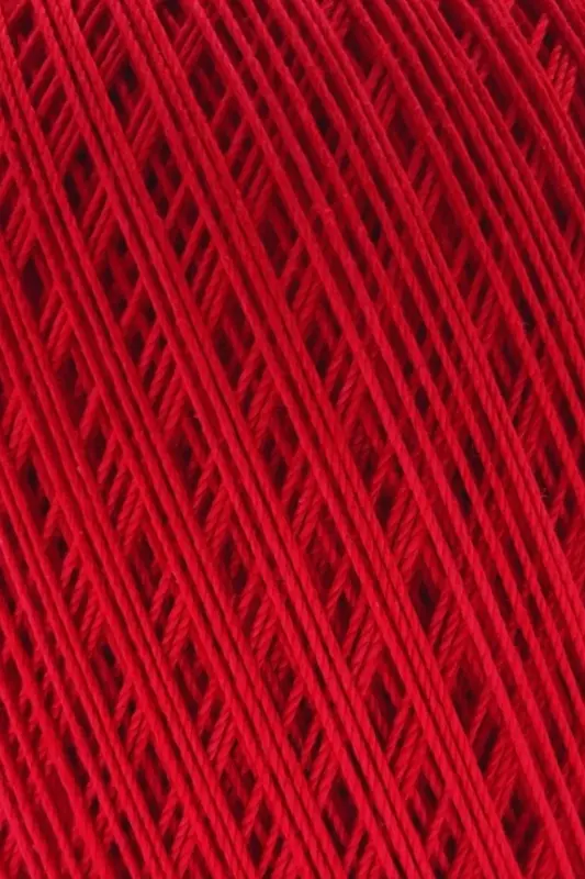 Classic 10 Crochet Thread 100% Mercerized Cotton Knitting Yarn, Lace Thread Giza Egyptian Cotton Red-Red - 2