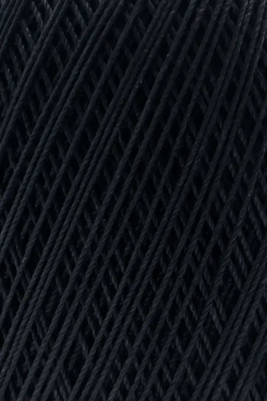 Classic 10 Crochet Thread 100% Mercerized Cotton Knitting Yarn, Lace Yarn, Giza Egyptian Cotton Black-Black - 2