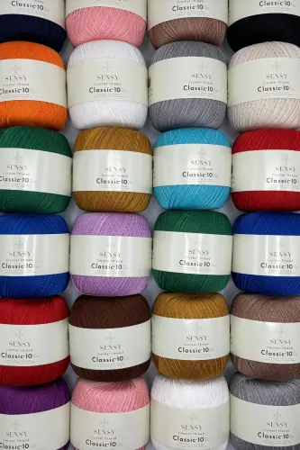 Classic 10 Crochet Thread 100% Mercerized Cotton Knitting Yarn, Lace Yarn, Giza Egyptian Cotton Brown-Brown - 8