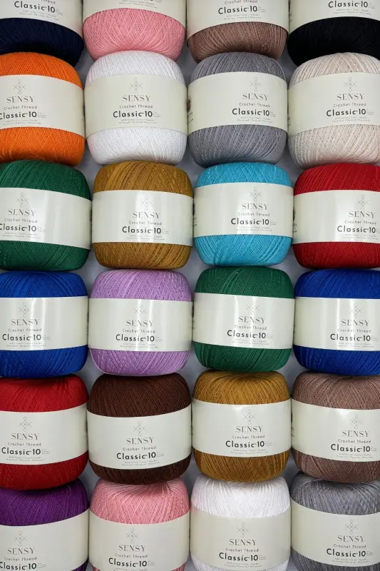 Classic 10 Crochet Thread 100% Mercerized Cotton Knitting Yarn, Lace Yarn, Giza Egyptian Cotton Green-Green - 8