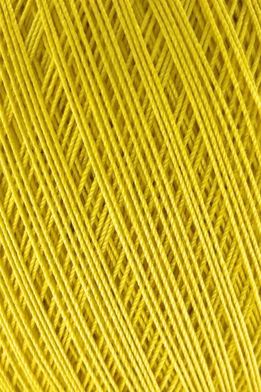 Classic 10 Crochet Thread 100% Mercerized Cotton Knitting Yarn, Lace Yarn, Giza Egyptian Cotton Mercerized Thread Yellow-Yellow - 2