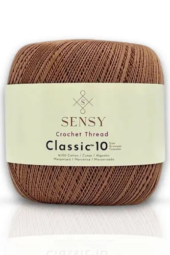 Classic 10 Crochet Thread 100% Mercerized Cotton Knitting Yarn, Lace Yarn Giza Egyptian Cotton Mink-Mink 