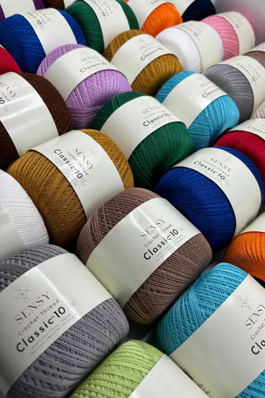 Classic 10 Crochet Thread 100% Mercerized Cotton Knitting Yarn, Lace Yarn, Giza Egyptian Cotton Pink Thread-Pink - 5