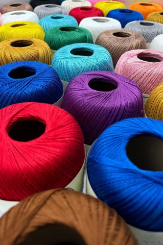 Classic 10 Crochet Thread 100% Mercerized Cotton Knitting Yarn, Lace Yarn Giza Egyptian Cotton Yarn Blue-Blue - 3