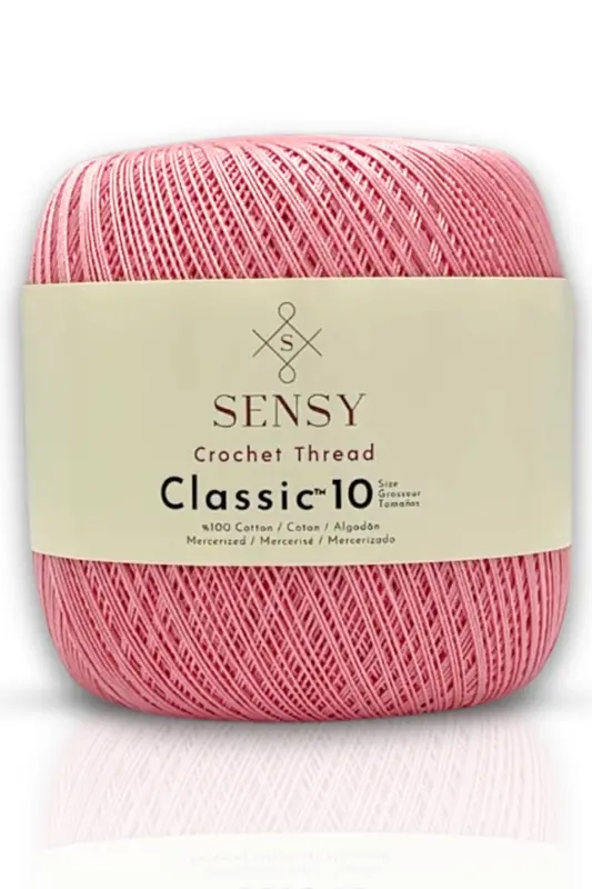 Classic 10 To‘qimachilik Ip 100% Merserlangan Paxta O‘rish Ip, To‘r Ip, Giza Misr Paxtasi Chaqaloq Pushti-Chaqaloq Pushti - 1
