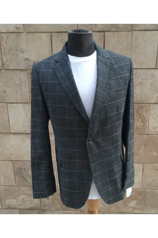 CLASSIC 2 BUTTON DOUBLE SLIT BLAZER JACKET-BLACK - 1