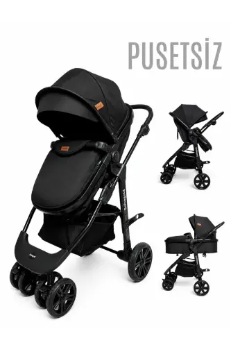 Classic Black Travel System, Two-Way, (Travel System) Stroller Without Bassinet - FULL Black - 1