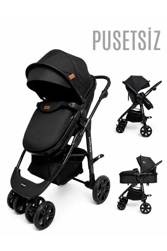 Classic Black Travel System, Two-Way, (Travel System) Stroller Without Bassinet - FULL Black - 1
