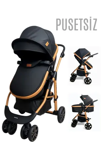 Classic Black Travel System, Two-Way, (Travel System) Stroller Without Carrycot-Black - BEBEGOLD (1)