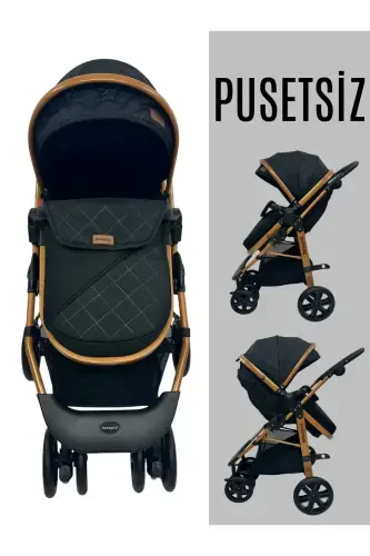 Classic Black Travel System, Two-Way, (Travel System) Stroller Without Carrycot-Black - 1