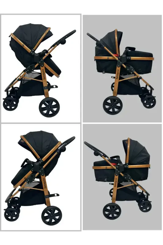 Classic Black Travel System, Two-Way, (Travel System) Stroller Without Carrycot-Black - 2