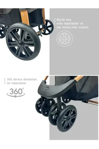 Classic Black Travel System, Two-Way, (Travel System) Stroller Without Carrycot-Black - 3