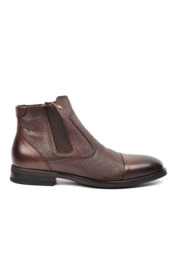 Classic brown leather boots for men. - 1