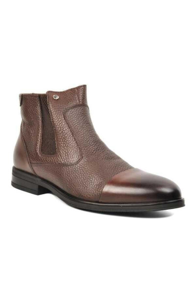 Classic brown leather boots for men. - 2