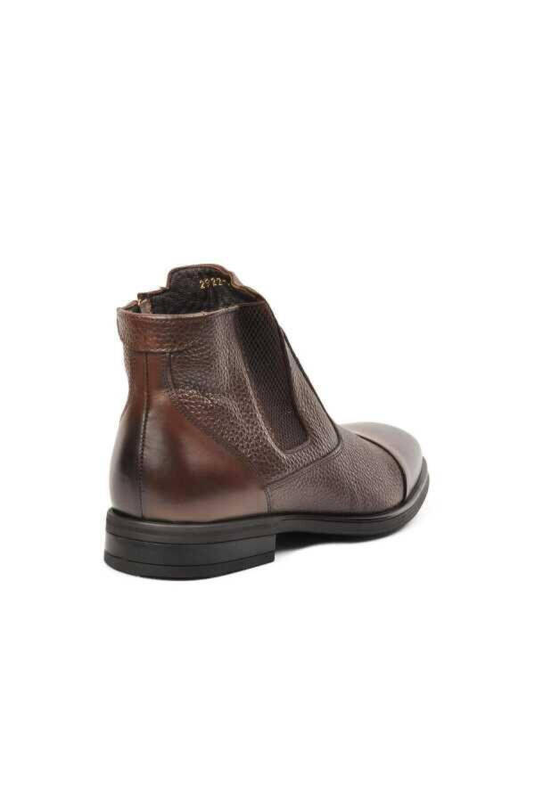 Classic brown leather boots for men. - 3